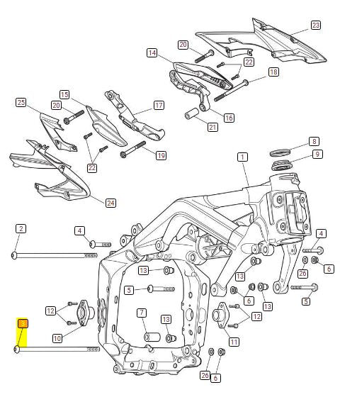 Genuine Triumph Bolt, TX, M10 x 266LG – T3332694