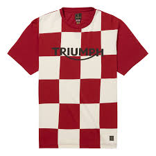 Triumph Cullen Checkerboard T-Shirt  - Black/Bone OR Red/Bone