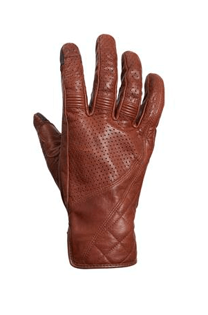 Triumph Banner Brown Leather Motorcycle Gloves