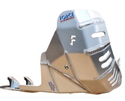 Force Accessories Bashplate with Pipe Guard – RAW Finish KTM/Husqvarna/Gas Gas Part # FA-005-KT-39-RAW