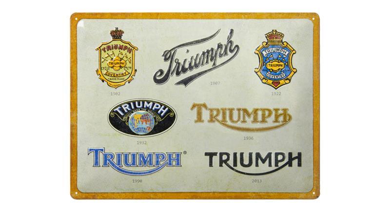 Triumph Lineage Tin Sign