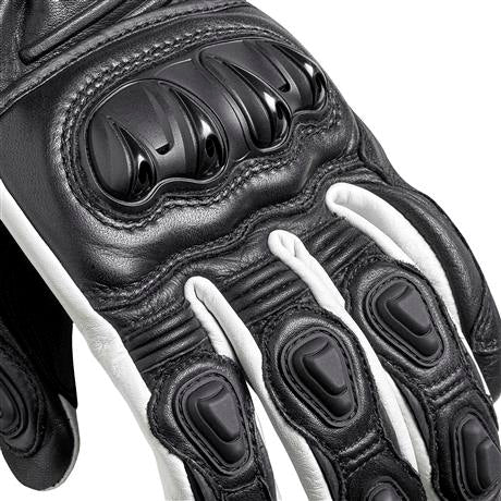 Triumph Triple Perforated Leather Gloves in Black