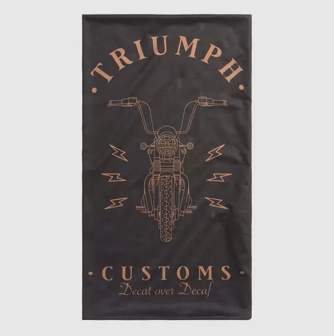 Triumph Decaf Reversible Neck Tube Black / Gold