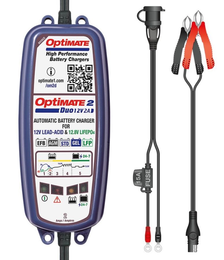 OPTIMATE 2 DUO 2A BATTERY CHARGER