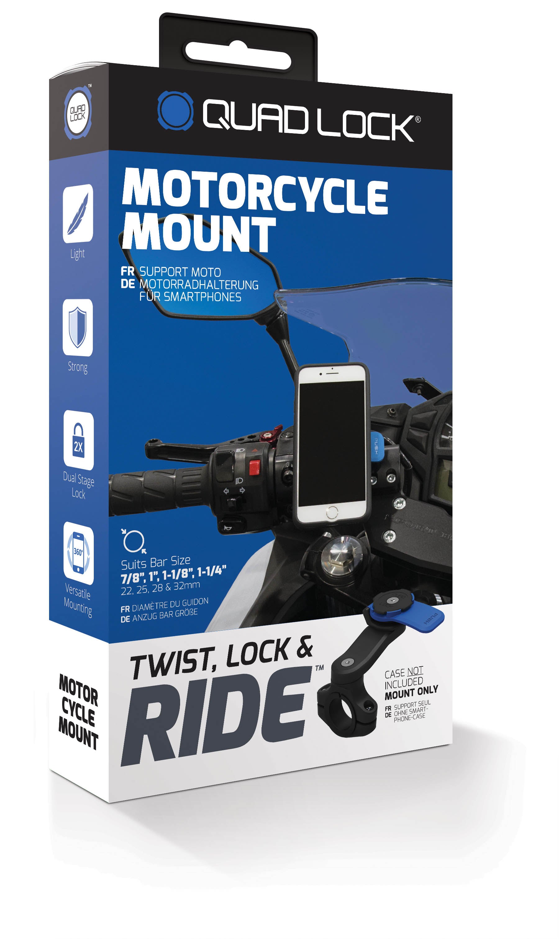 Quad Lock Motorcycle Handlebar Mount - Use new SKU 7105185