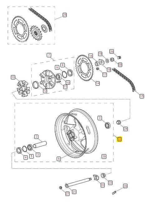 Triumph Genuine Rear Wheel Assembly Fits Street Triple - Part Number T2010934
