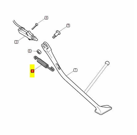 Genuine Triumph Spring, Sidestand – T2080808