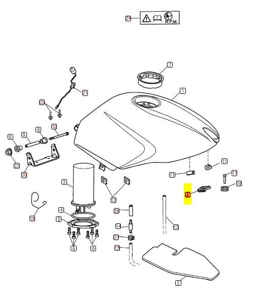 Genuine Triumph FRONT MOUNT RUBBER – T2401028