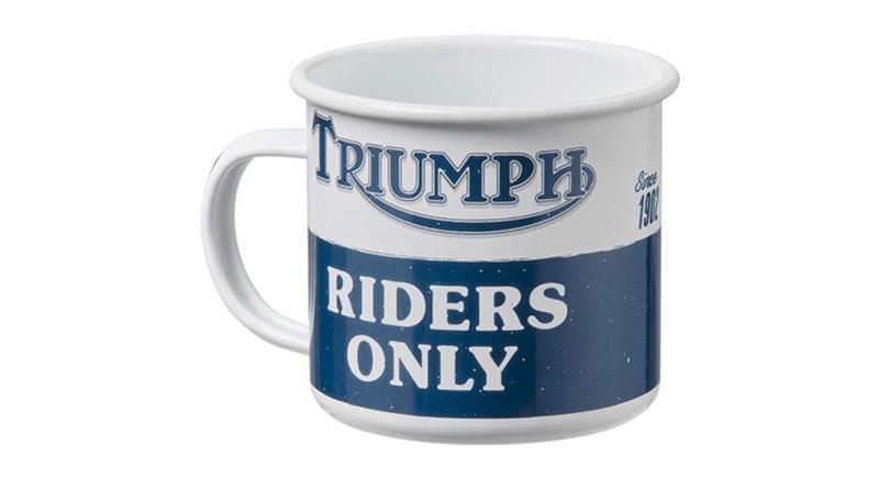 Triumph Riders Only Enamel mug