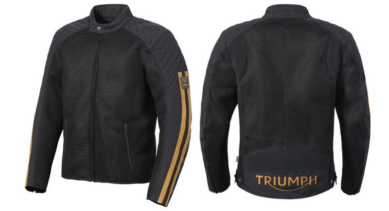 Triumph Braddan Retro Mesh Jacket in Black/Gold