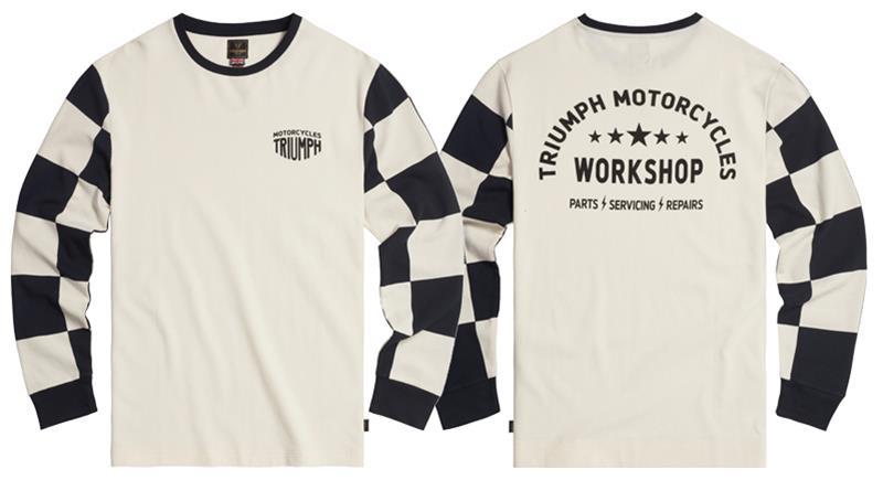 Triumph Harker Checkerboard Long Sleeve Waffle Tee - Black or Red