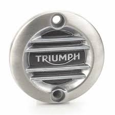 Triumph Genuine Ribbed Brushed Alternator Badge part A9610260