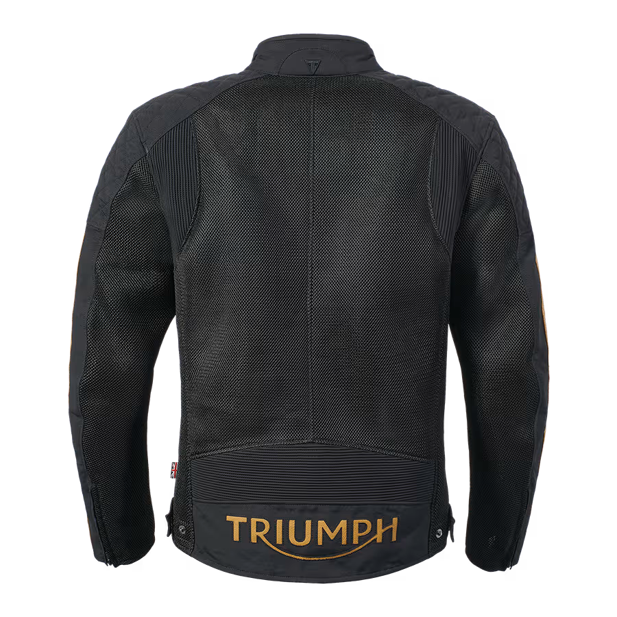 Triumph Braddan Retro Mesh Jacket in Black/Gold