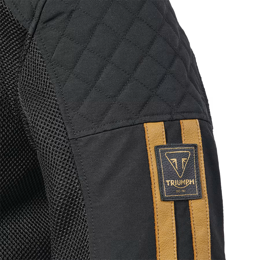 Triumph Braddan Retro Mesh Jacket in Black/Gold