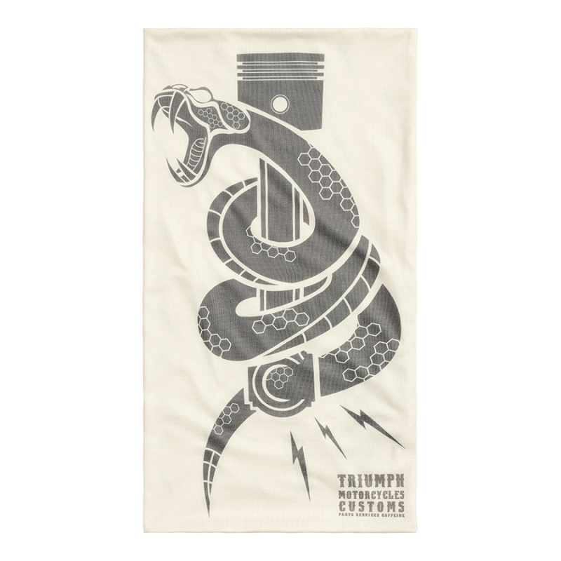 Triumph Venom Neck Tube in Bone and Charcoal - SS23