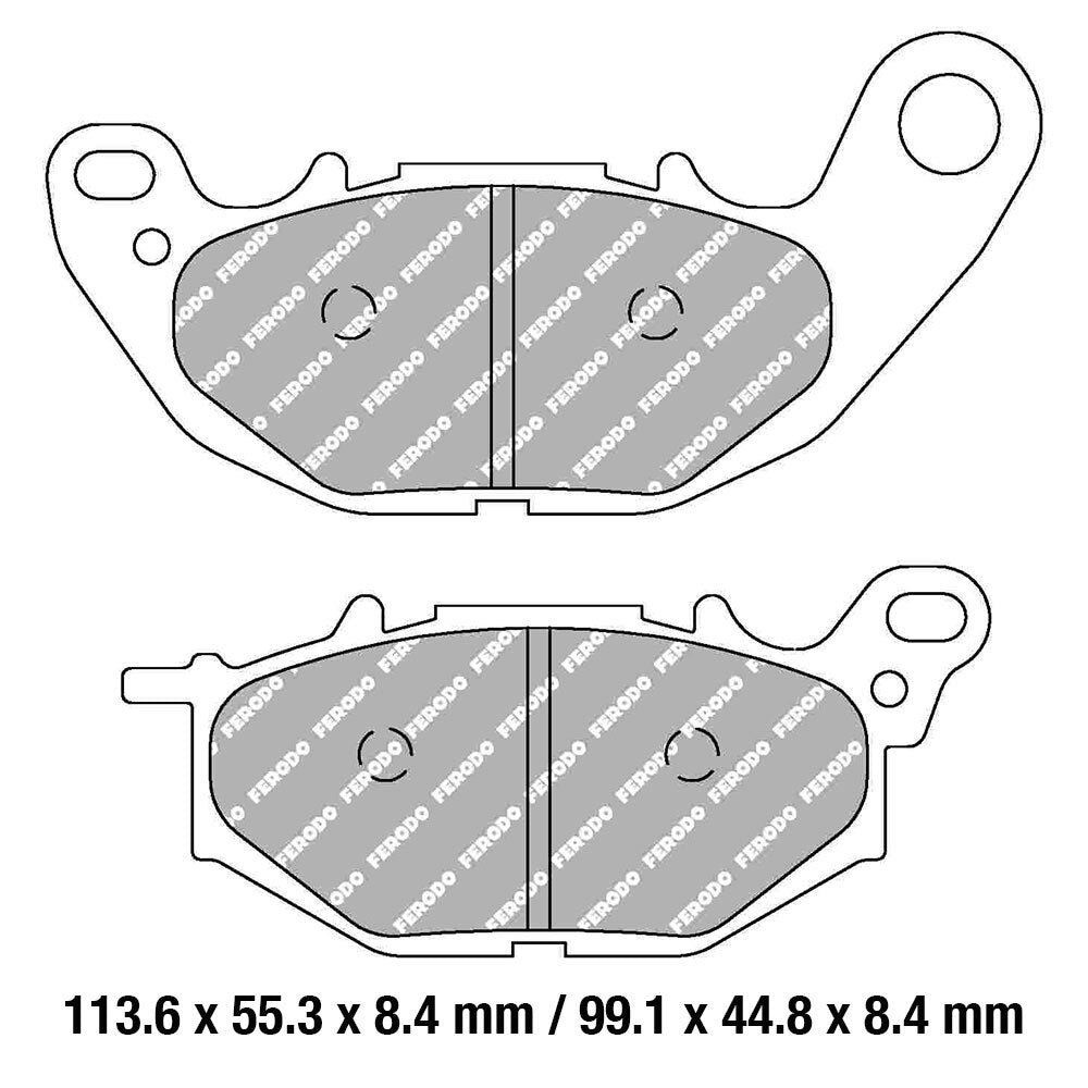 FERODO Brake Disc Pad Set - FDB2280 CP1 Ceramic Grip Compound - Racing Non Sintered