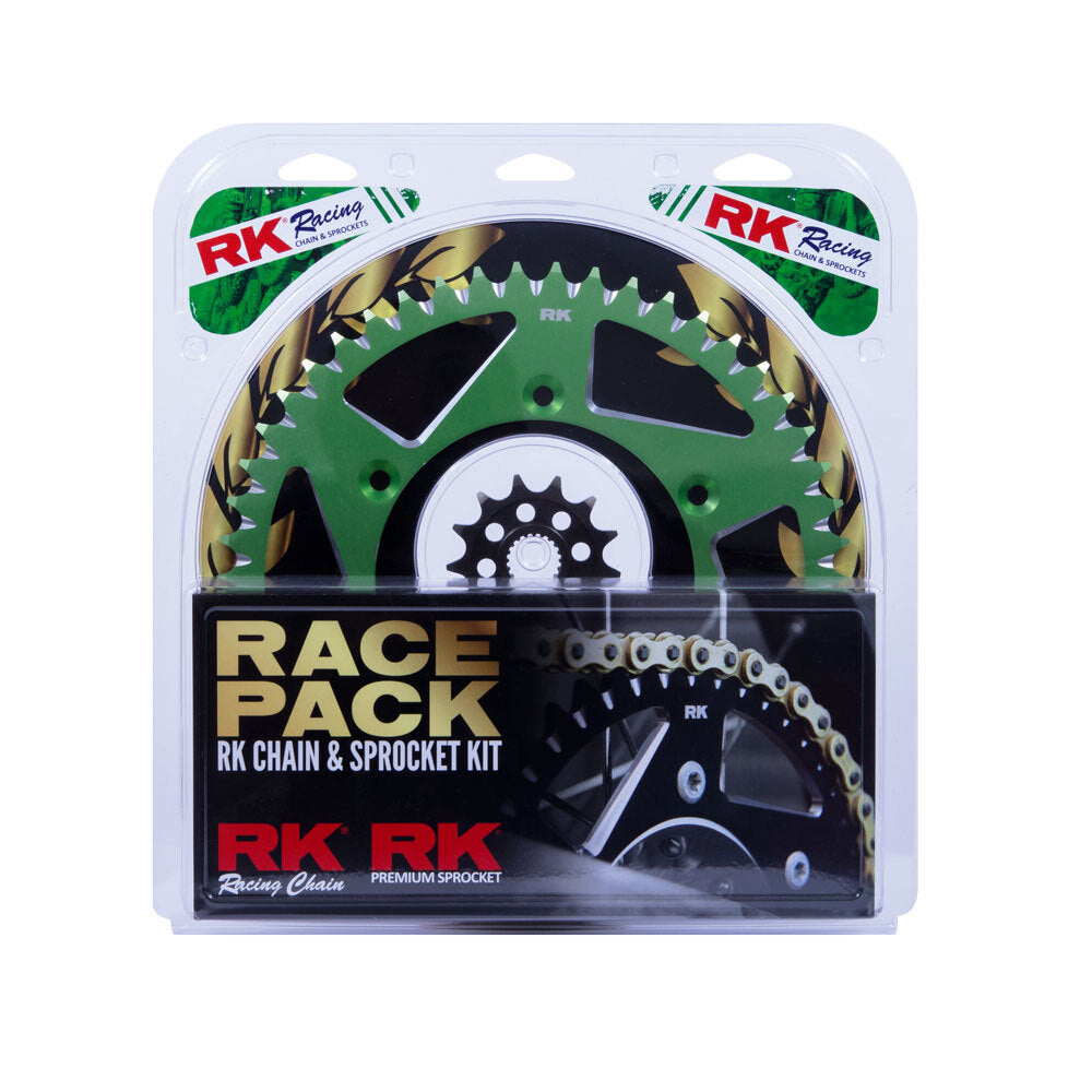 PRO PACK - RK CHAIN & SPROCKET KIT GOLD+GREEN 13/50 KX250F 06-22