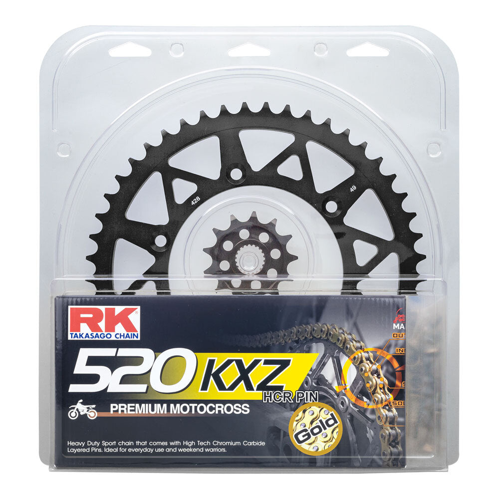 LITE PACK - RK CHAIN & SPROCKET KIT BLACK 13/49 CRF450 02-22 / CRF250 22