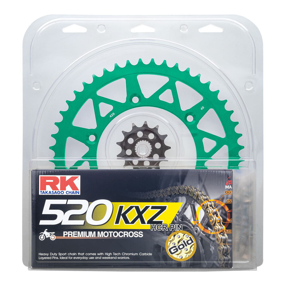 LITE PACK - RK CHAIN & SPROCKET KIT GREEN 13/51 KX250F 06-22