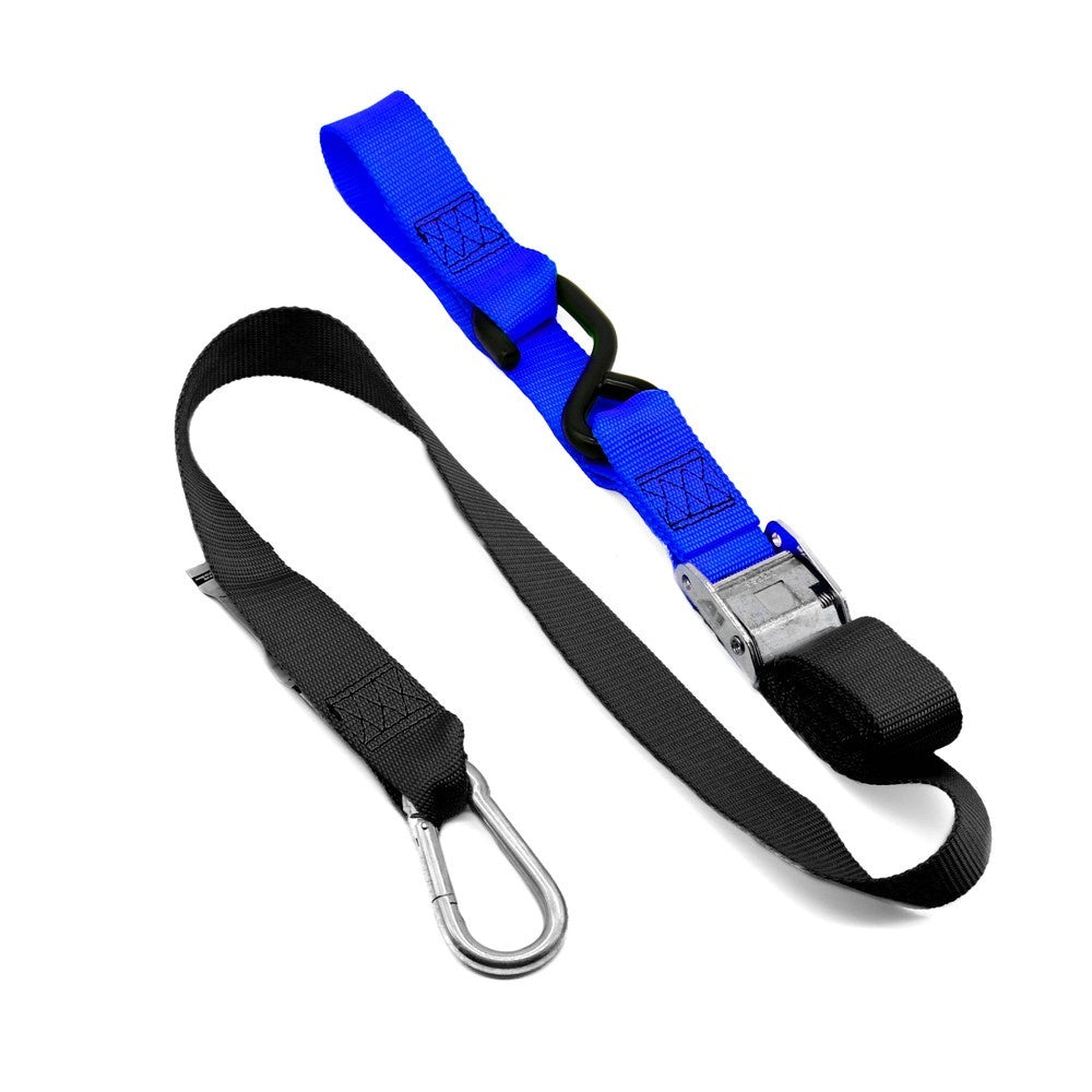 Kustom MX Tie Down 38mm Snap Hook - Black/Blue Loop (18)