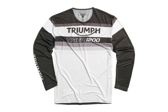 TRIUMPH TIGER 1200 BLACK AND WHITE LONG SLEEVE T-SHIRT