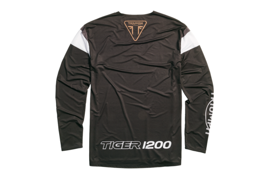 TRIUMPH TIGER 1200 BLACK AND WHITE LONG SLEEVE T-SHIRT