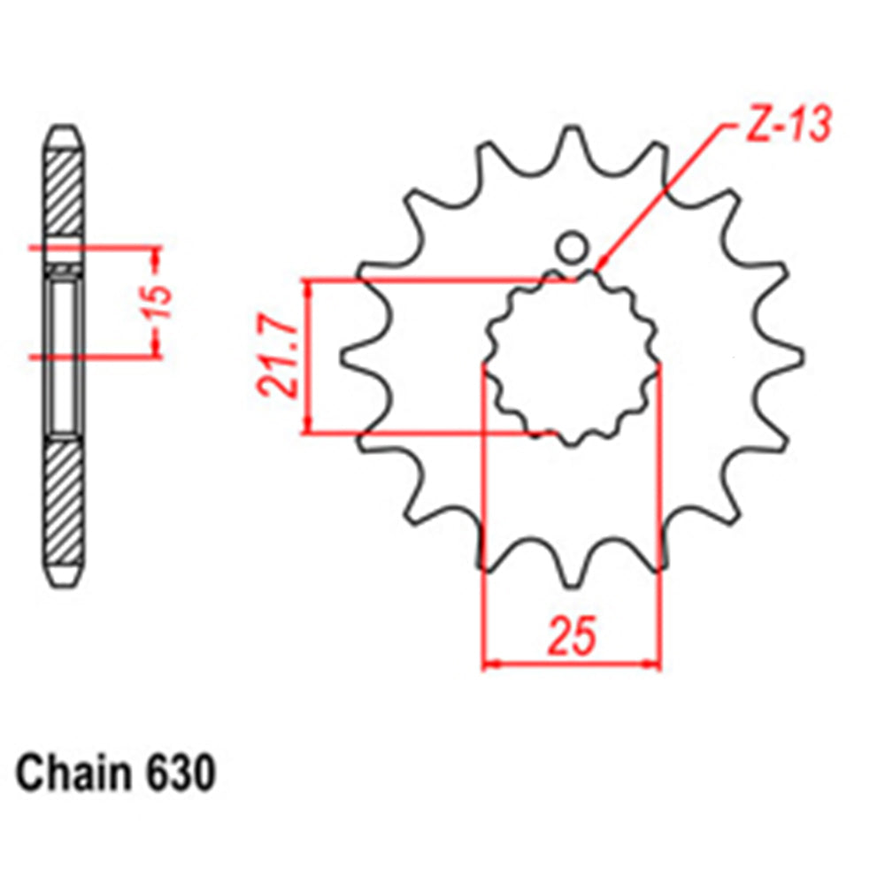 FRONT SPROCKET - STEEL  13T 630P