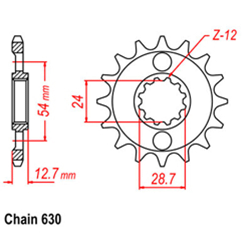 FRONT SPROCKET - STEEL  15T 630P - 31-042-15