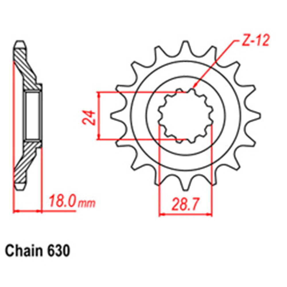 FRONT SPROCKET - STEEL  15T 630P - 31-083-15