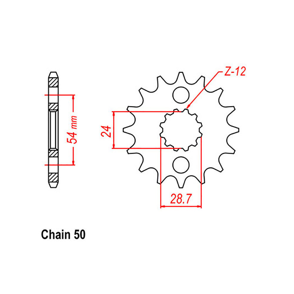 FRONT SPROCKET - STEEL  15T 530P - 31-106-15