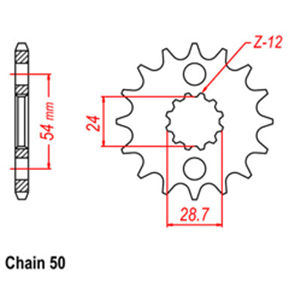 FRONT SPROCKET - STEEL  16T 530P - 31-106-16