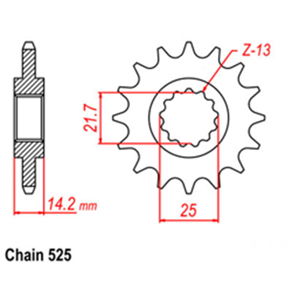 FRONT SPROCKET - STEEL  15T 525P - 31-246-15