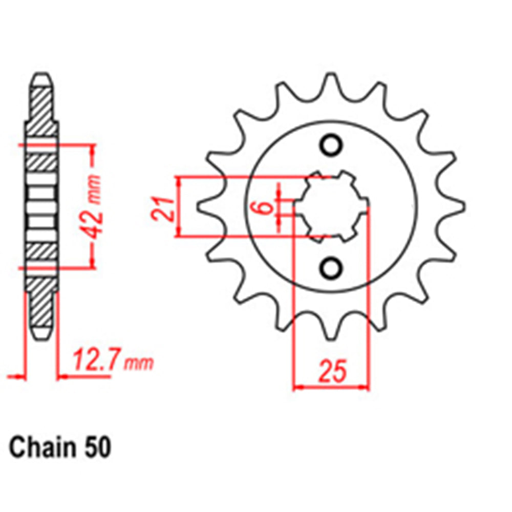 FRONT SPROCKET - STEEL  17T 530P - 31-300-17