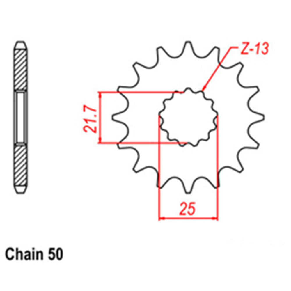 FRONT SPROCKET - STEEL  18T 530P (Not D/D)