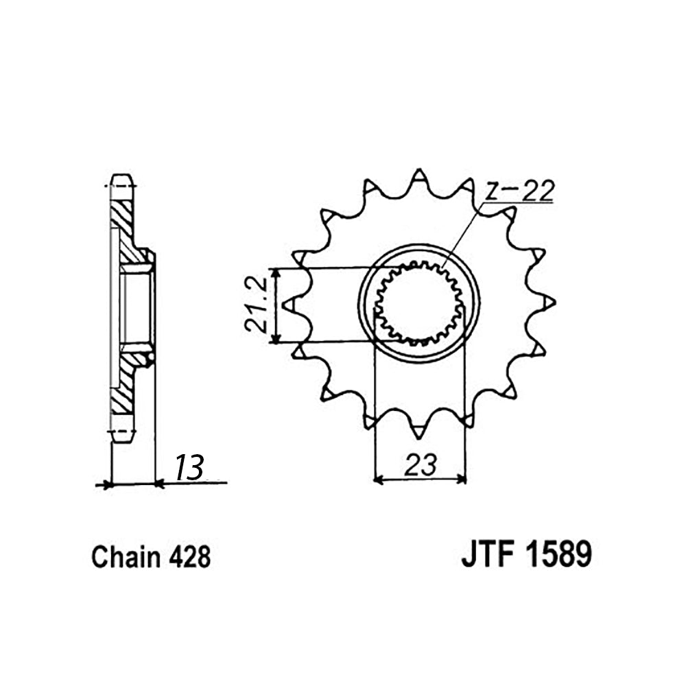 FRONT SPROCKET - STEEL  16T 428P - 31-5BP-16