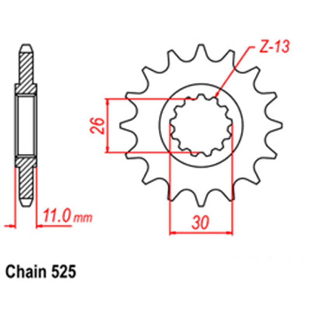 FRONT SPROCKET - STEEL  15T 525P - 31-5PS-15