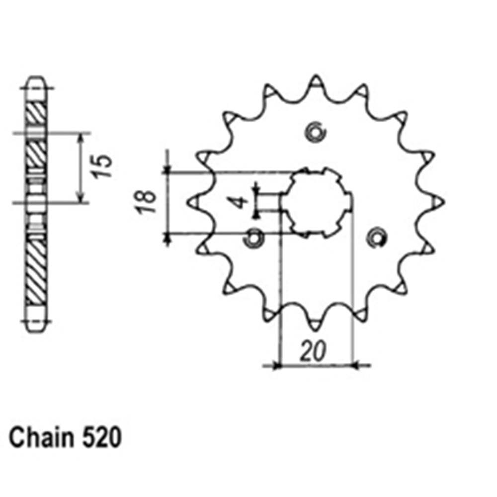 FRONT SPROCKET - STEEL  11T 520P - 31-958-11