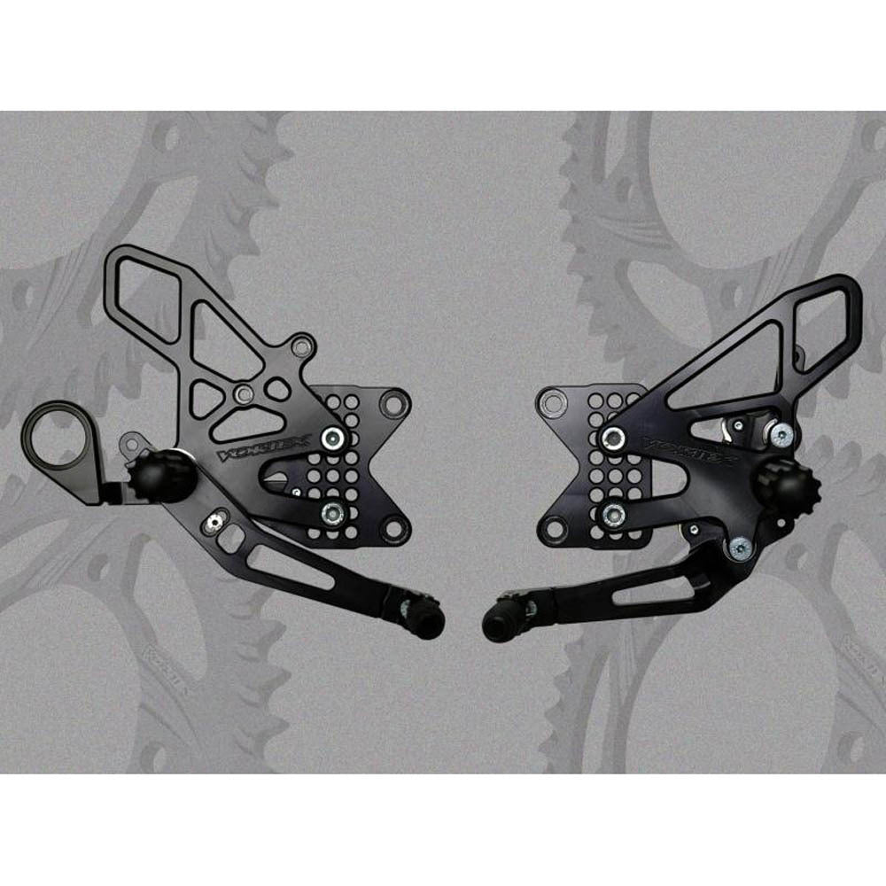 VORTEX - REARSETS : BLACK BMW S1000RR 09-14 / HP4 13-16