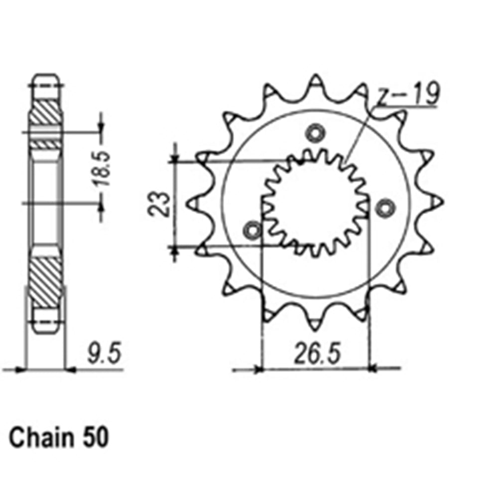 FRONT SPROCKET - STEEL 21T 530P - 41-H01-21