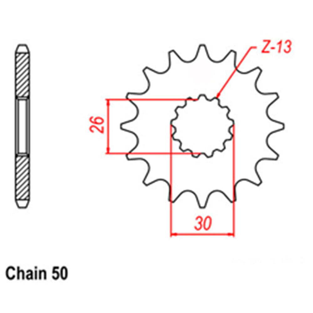 FRONT SPROCKET - STEEL 17T 530P  - 41-T01-17