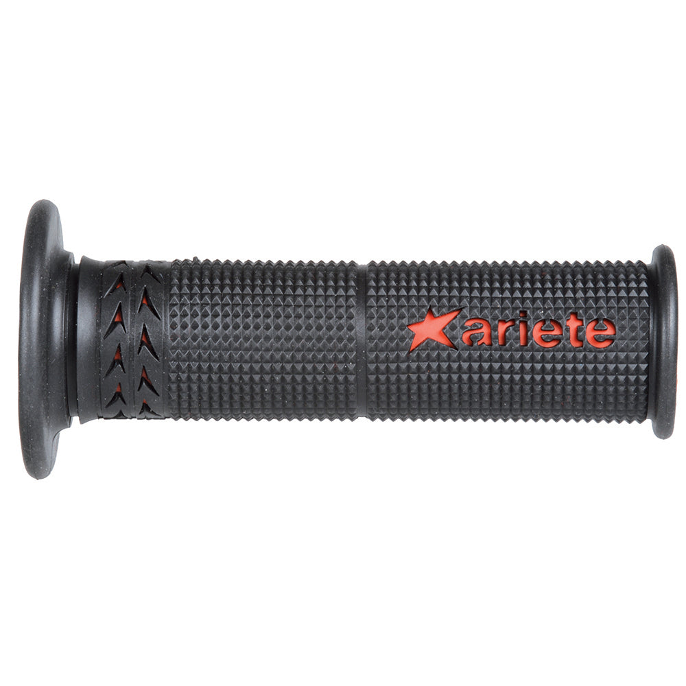 ARIETE MOTORCYCLE HAND GRIPS - ESTORIL - SUPERBIKE - BLACK RED