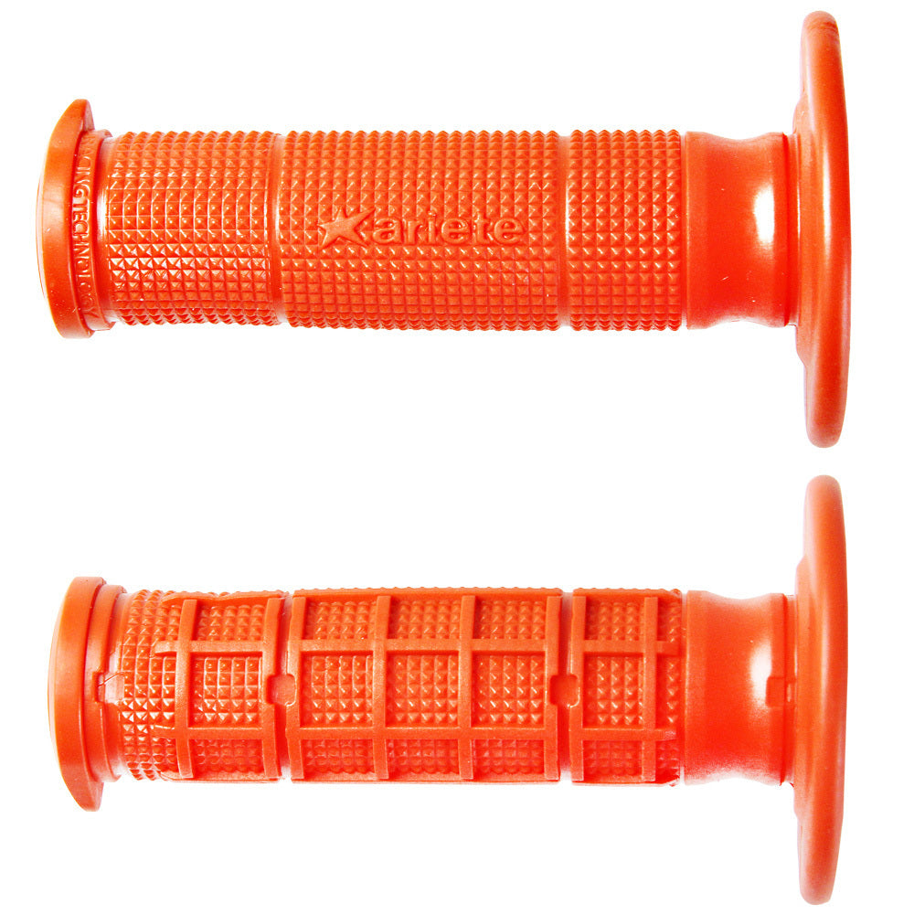 ARIETE MOTORCYCLE HAND GRIPS - UNITY HALF WAFFLE - MX - ORANGE