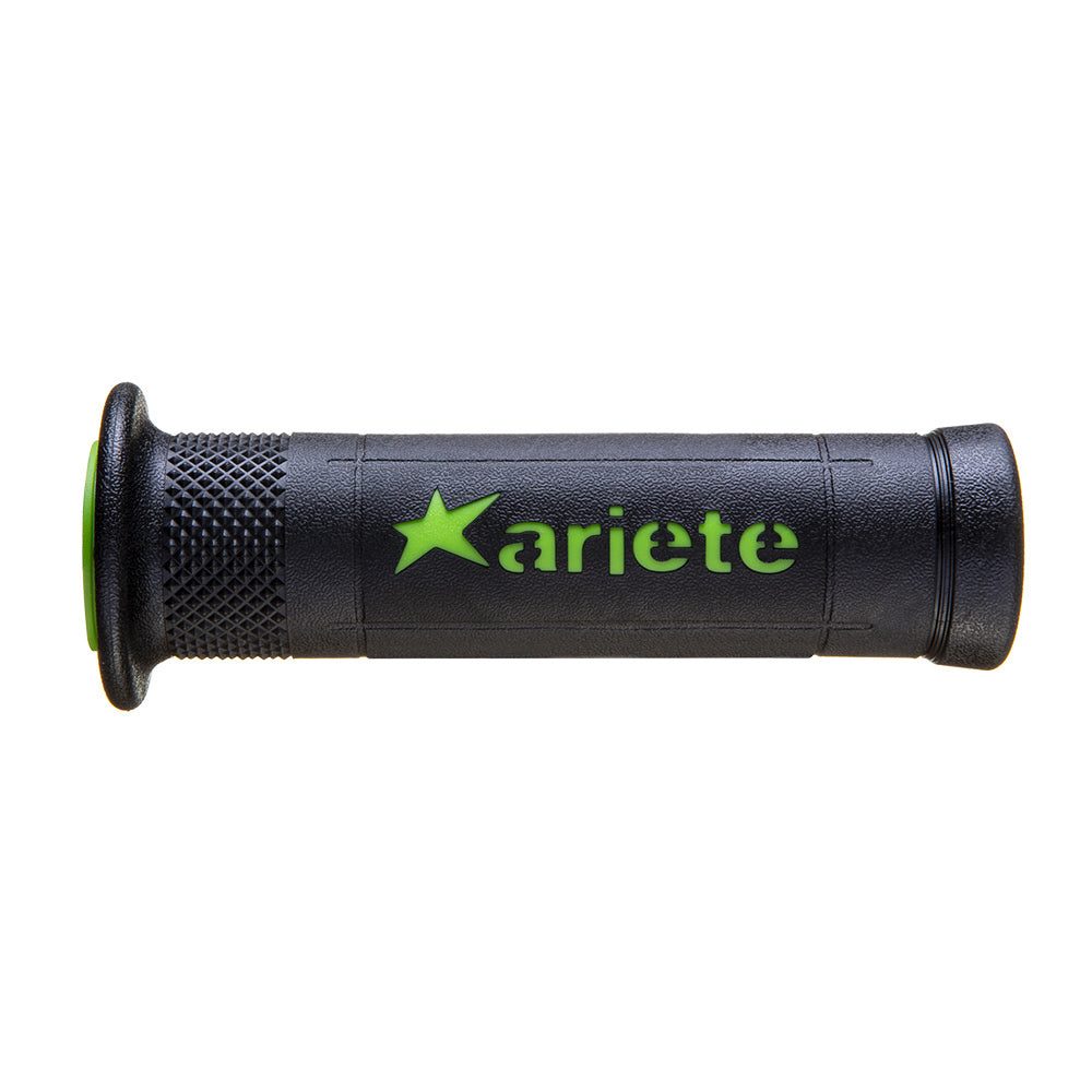 ARIETE MOTORCYCLE HAND GRIPS - ARIRAM - ROAD - BLACK GREEN