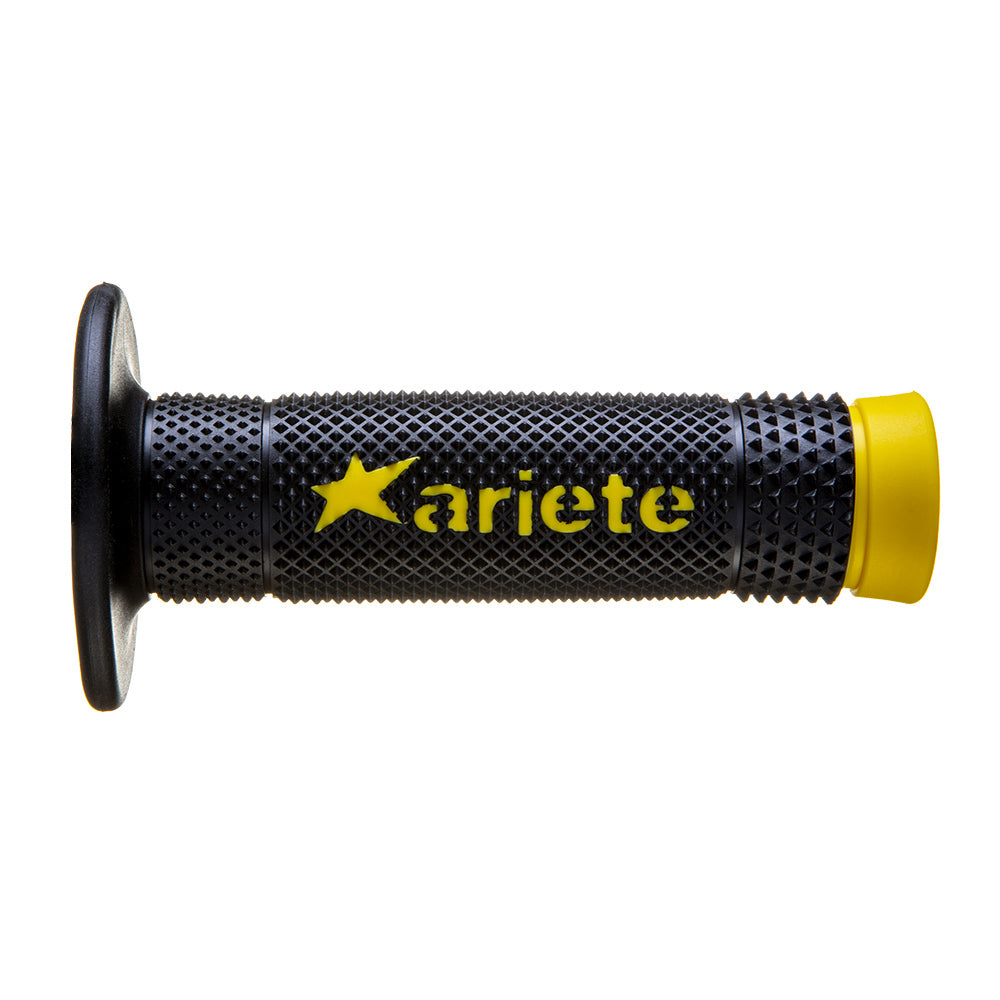 ARIETE MOTORCYCLE HAND GRIPS - VULCAN - OFF ROAD -  BLACK YELLOW