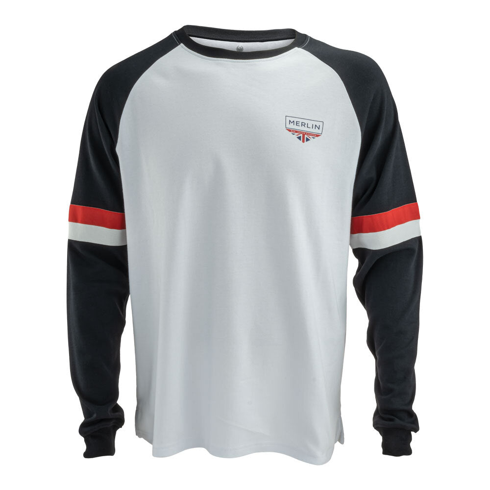 Merlin Durham Long Sleeve T-Shirt White Black Small