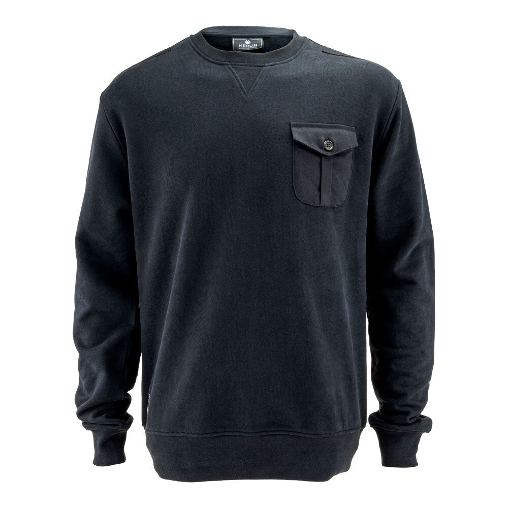 Merlin Hagley Long Sleeve Sweatshirt Black Medium