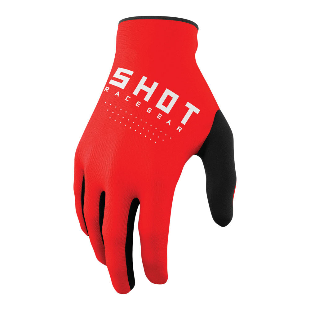 Shot Raw Gloves Red 10