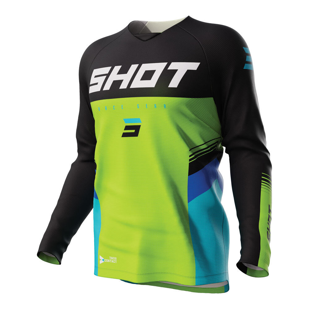 Shot Raw Kid Tracer Jersey Green 6/7