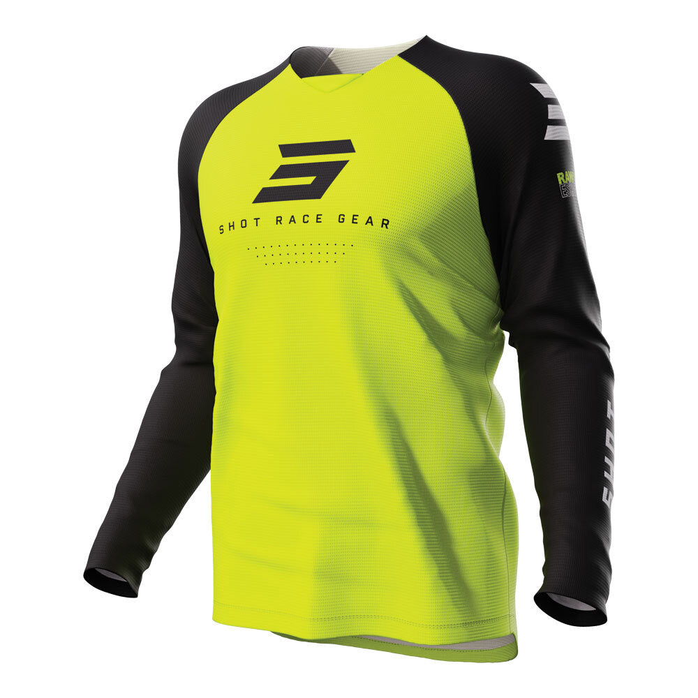 Shot Raw Kid Escape Jersey Neon Yellow 8/9