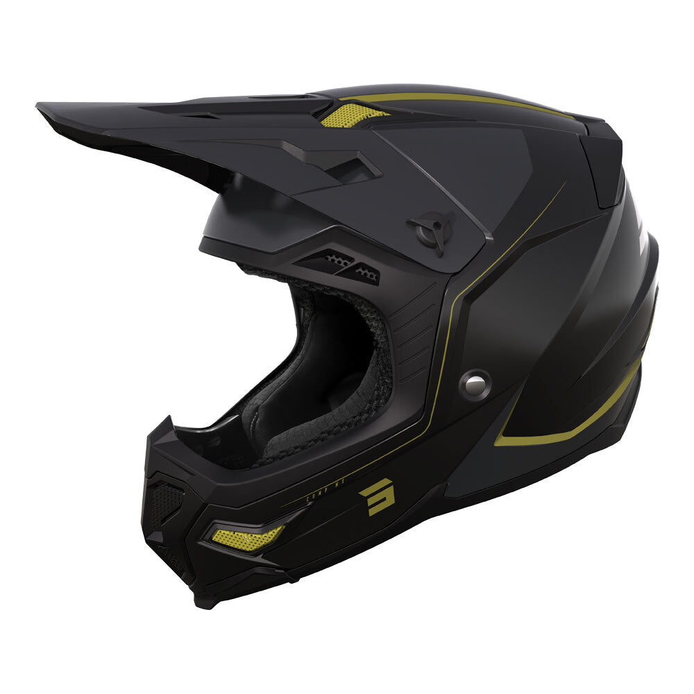 Shot Core Comp Helmet Matt Black/Gold MIPS Small